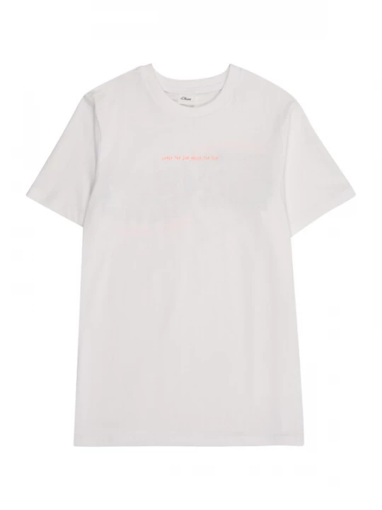 Foto van product s.Oliver Shirt lichtblauw / oranje / zwart / wit