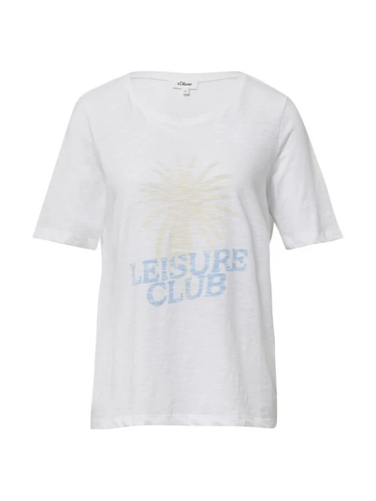 Foto van product s.Oliver Shirt lichtblauw / pasteelgeel / wit