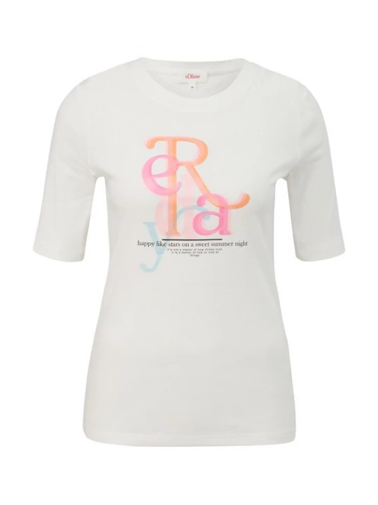Foto van product s.Oliver Shirt lichtblauw / perzik / rosa / wolwit