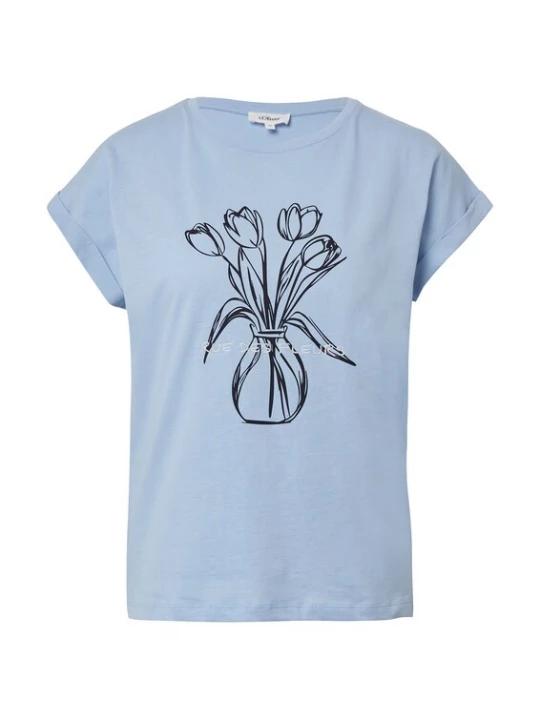 Foto van product s.Oliver Shirt lichtblauw / zwart