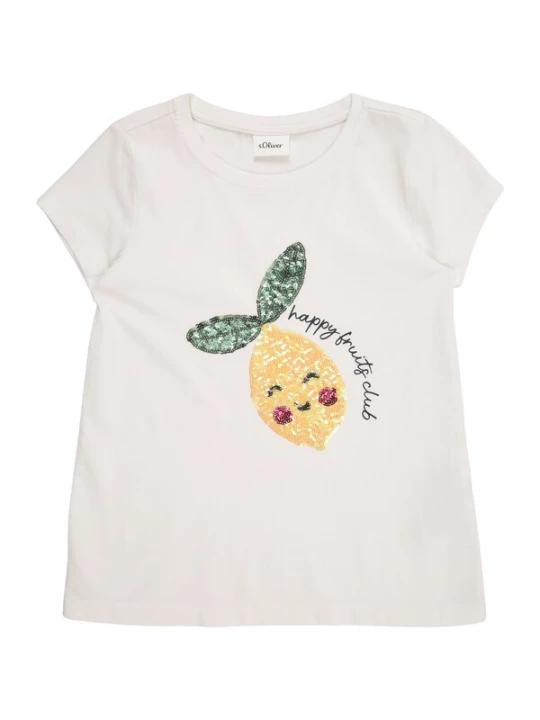 Foto van product s.Oliver Shirt lichtgeel / spar / zwart / wit