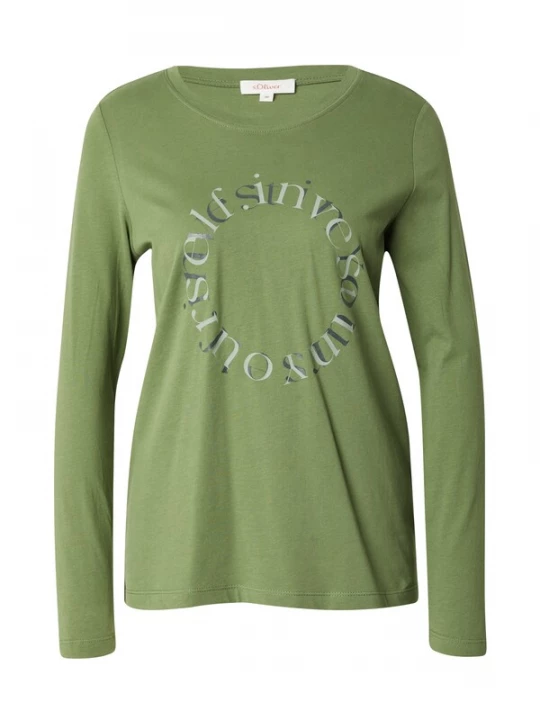 Foto van product s.Oliver Shirt lichtgrijs / appel / zwart