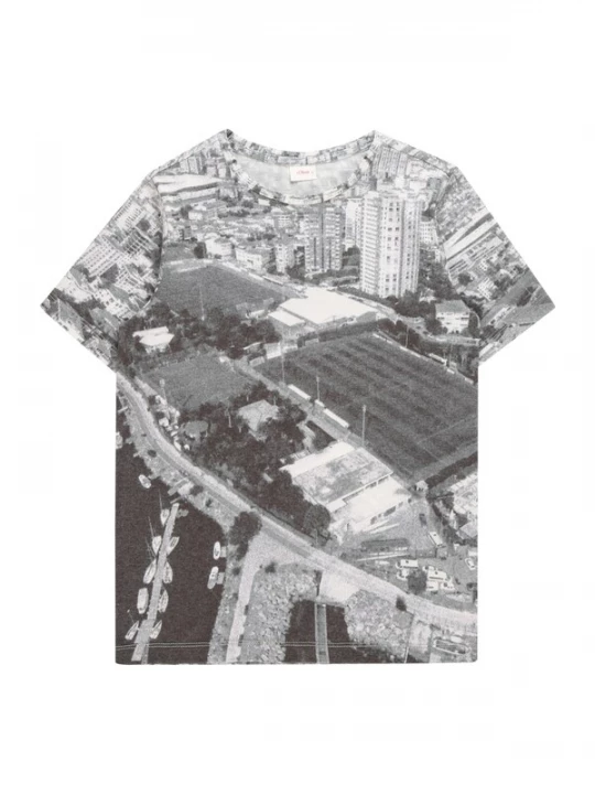 Foto van product s.Oliver Shirt lichtgrijs / donkergrijs / zwart / wit