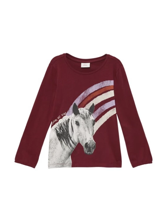 Foto van product s.Oliver Shirt lichtgrijs / lichtlila / donkerroze / donkerrood
