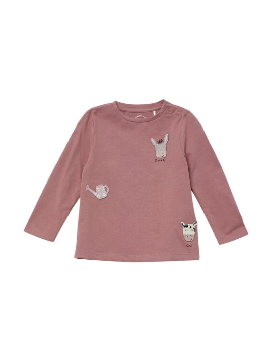 Foto van product s.Oliver Shirt lichtgrijs / oudroze / zwart