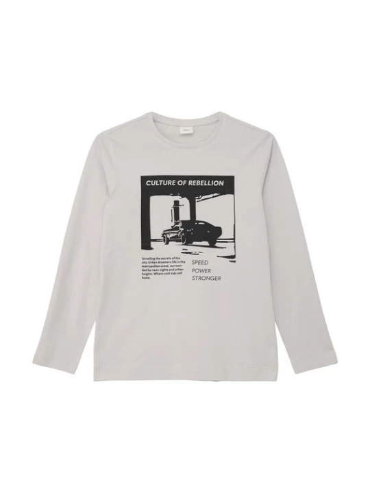 Foto van product s.Oliver Shirt lichtgrijs / zwart