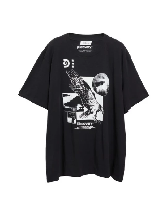 Foto van product s.Oliver Shirt lichtgrijs / zwart / wit