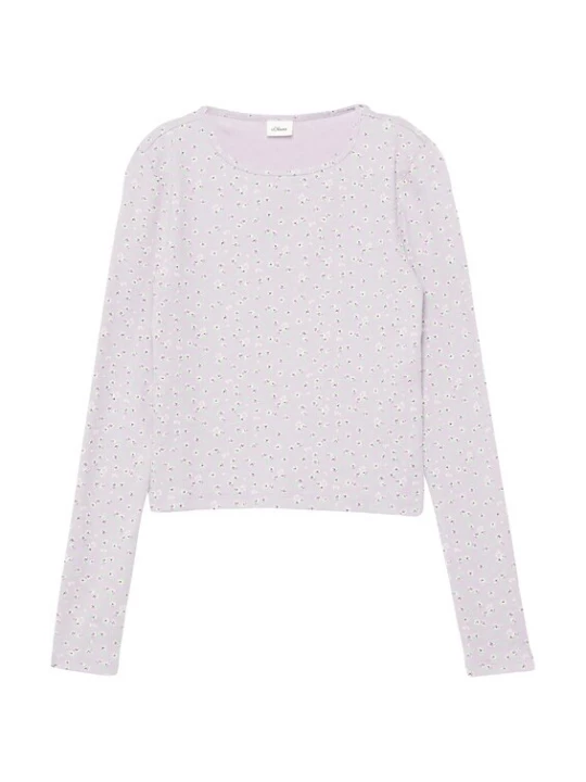 Foto van product s.Oliver Shirt lichtgroen / lila / pastelroze / offwhite