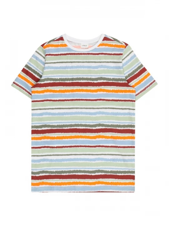 Foto van product s.Oliver Shirt lichtgroen / oranje / donkerrood / offwhite