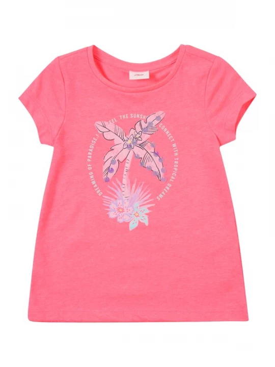 Foto van product s.Oliver Shirt lichtlila / rosa / pitaja roze / zwart