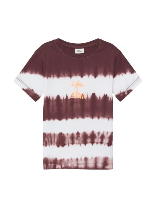 Foto van product s.Oliver Shirt lichtoranje / donkerrood / wit