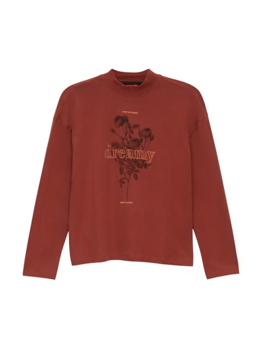 Foto van product s.Oliver Shirt lichtoranje / roestrood / zwart