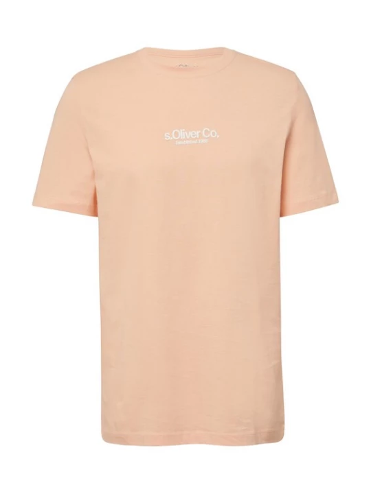 Foto van product s.Oliver Shirt lichtoranje / wit