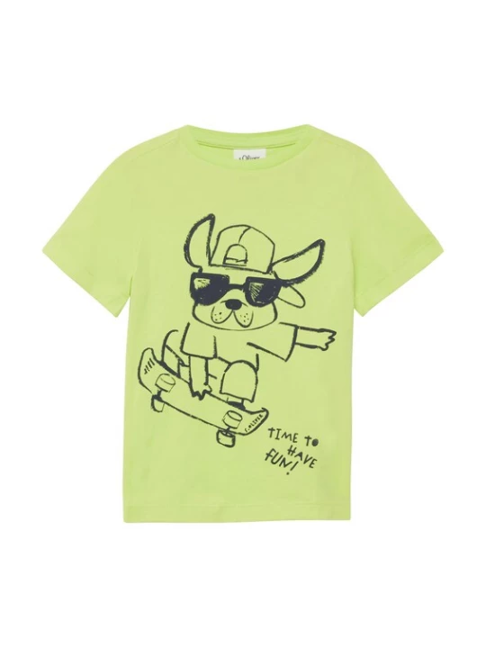 Foto van product s.Oliver Shirt limoen / zwart