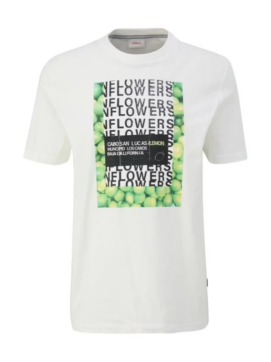 Foto van product s.Oliver Shirt limoen / zwart / wit