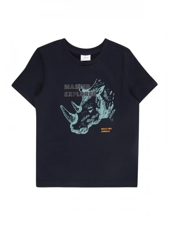 Foto van product s.Oliver Shirt marine / lichtblauw / antraciet / oranje