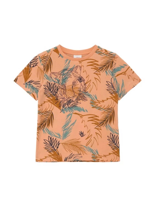 Foto van product s.Oliver Shirt marine / ombergrijs / petrol / lichtoranje