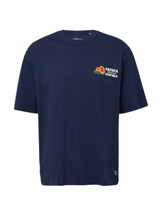 Foto van product s.Oliver Shirt marine / spar / donkeroranje / wit