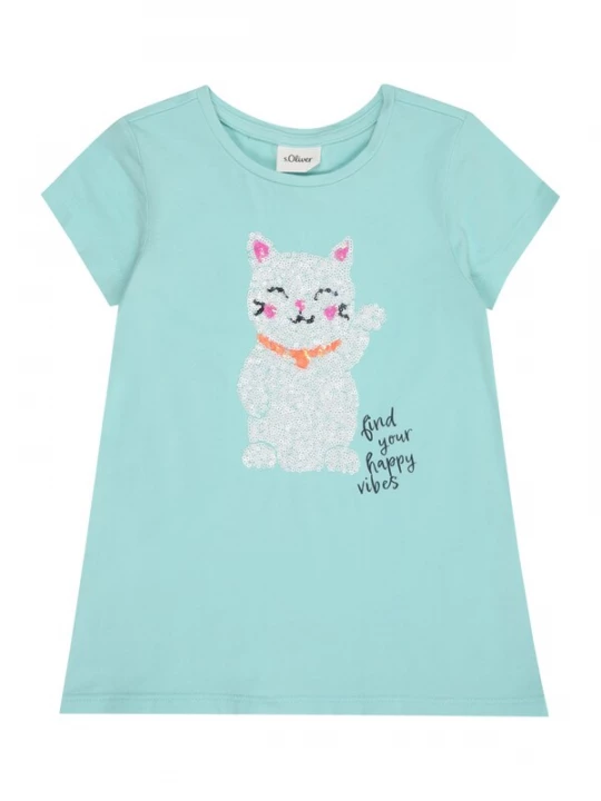Foto van product s.Oliver Shirt mintgroen / koraal / zwart / wit