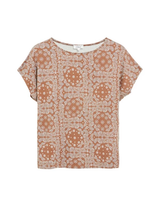 Foto van product s.Oliver Shirt mokka / wit