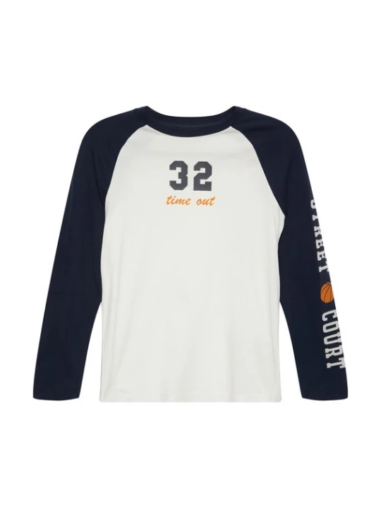 Foto van product s.Oliver Shirt nachtblauw / oranje / wit