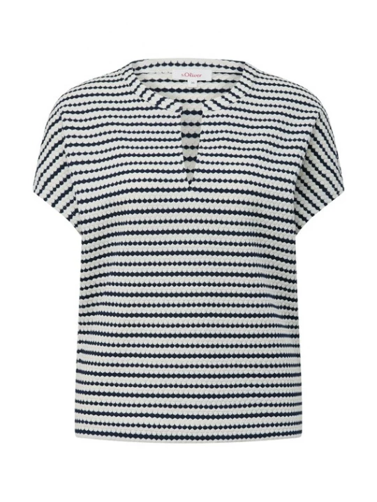 Foto van product s.Oliver Shirt nachtblauw / wit