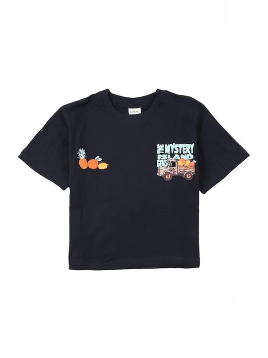 Foto van product s.Oliver Shirt navy / aqua / geel / oranje