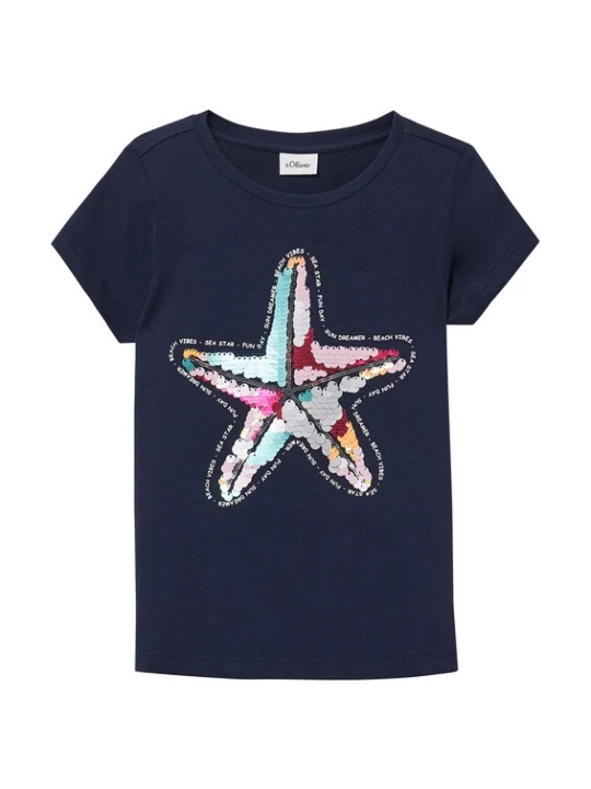 Foto van product s.Oliver Shirt navy / aqua / pink / zilver