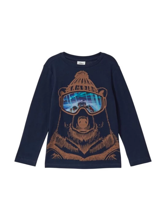 Foto van product s.Oliver Shirt navy / donkeroranje