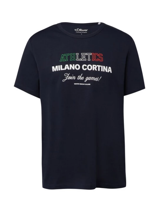 Foto van product s.Oliver Shirt navy / groen / oranjerood / wit