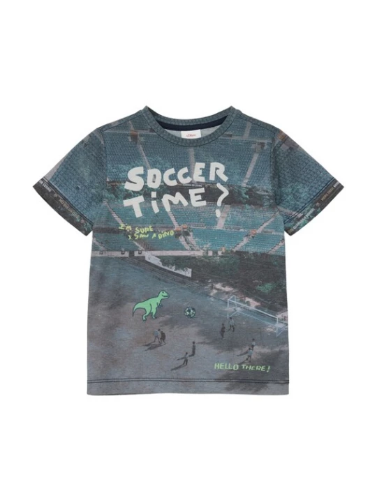 Foto van product s.Oliver Shirt navy / groen / zwart / wit