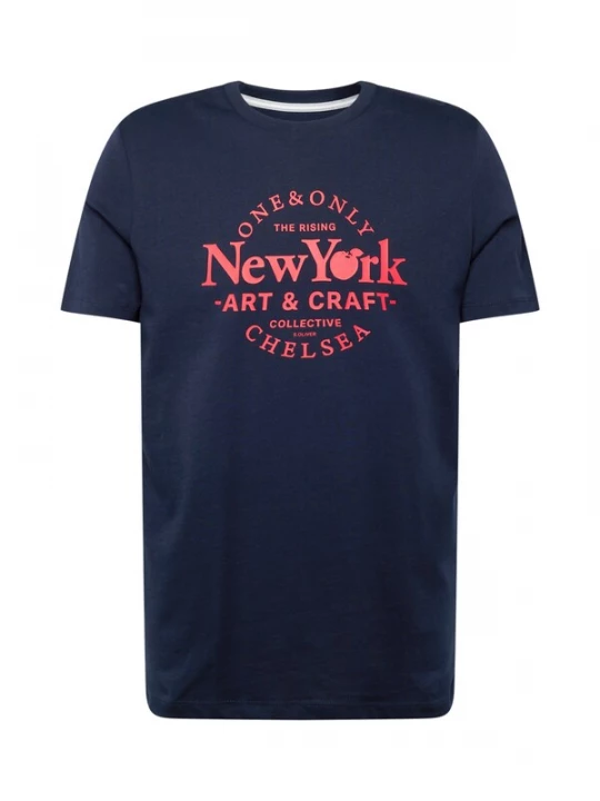Foto van product s.Oliver Shirt navy / knalrood