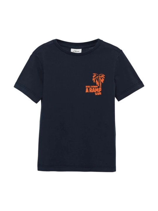 Foto van product s.Oliver Shirt navy / lichtoranje