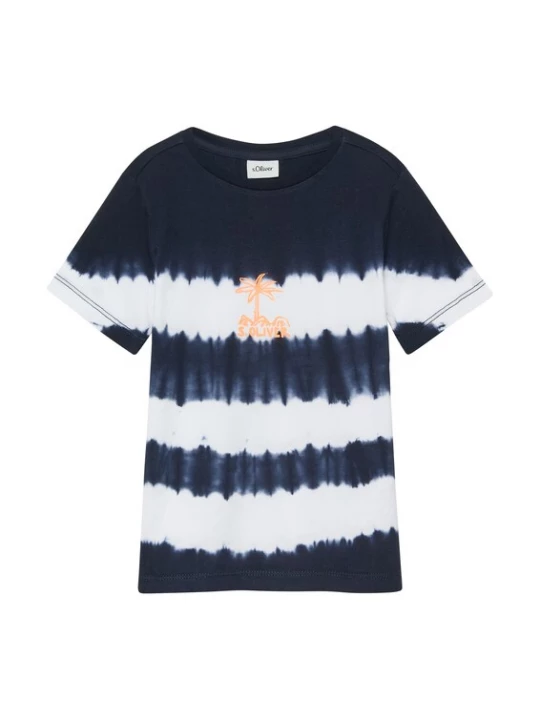Foto van product s.Oliver Shirt navy / oranje / wit