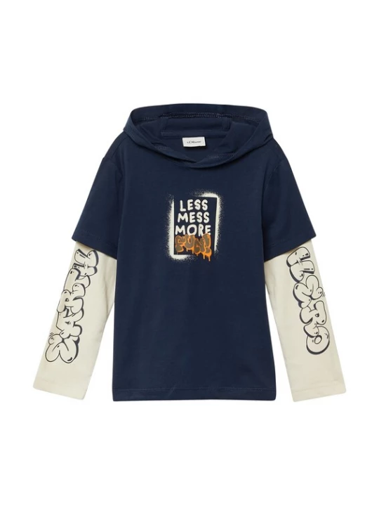 Foto van product s.Oliver Shirt navy / oranje / wit