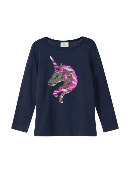 Foto van product s.Oliver Shirt navy / rosa / zilver
