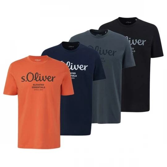 Foto van product s.Oliver Shirt navy / smoky blue / oranje / zwart