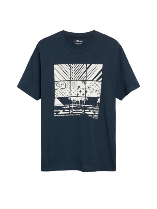 Foto van product s.Oliver Shirt navy / wit