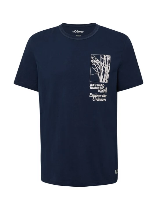 Foto van product s.Oliver Shirt navy / wit