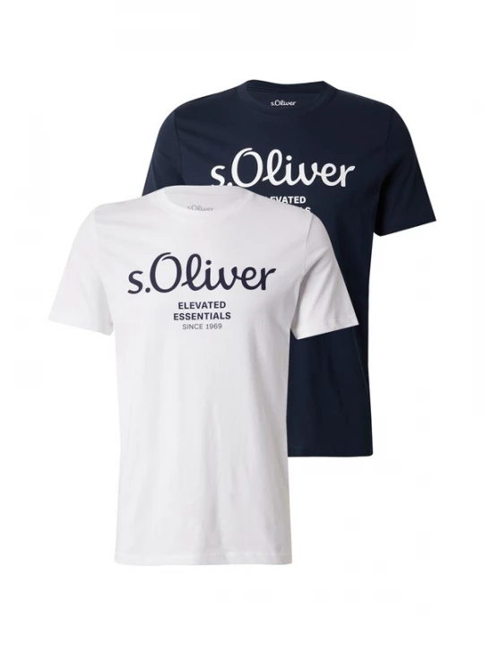 Foto van product s.Oliver Shirt navy / wit