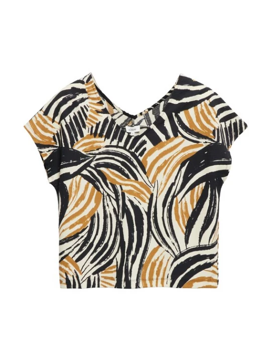 Foto van product s.Oliver Shirt oker / zwart / wit