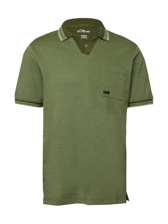 Foto van product s.Oliver Shirt olijfgroen / groen gemêleerd