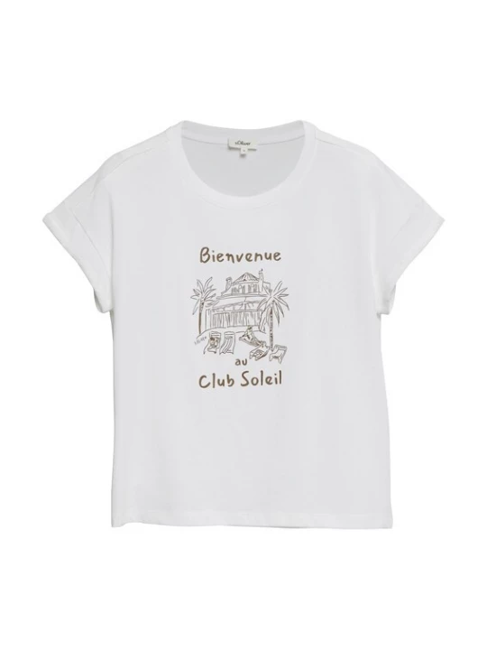 Foto van product s.Oliver Shirt olijfgroen / natuurwit