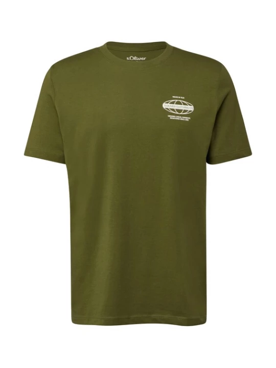 Foto van product s.Oliver Shirt olijfgroen / offwhite