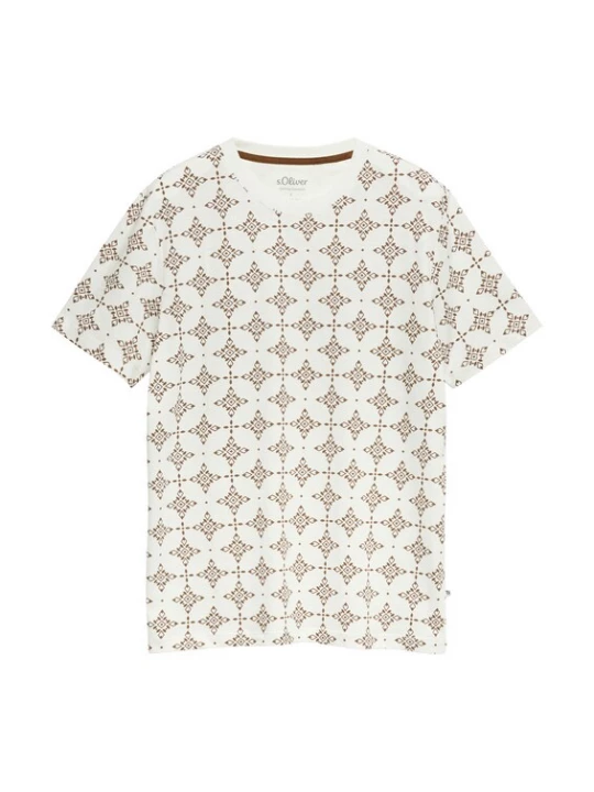 Foto van product s.Oliver Shirt olijfgroen / wit