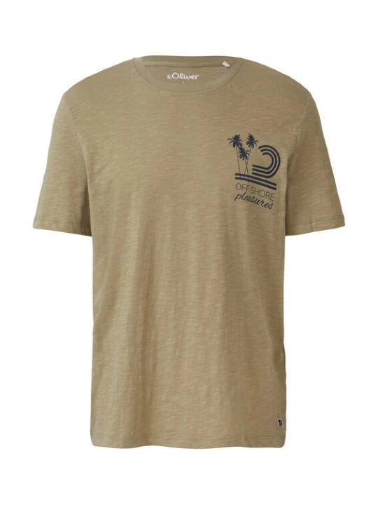 Foto van product s.Oliver Shirt olijfgroen / zwart