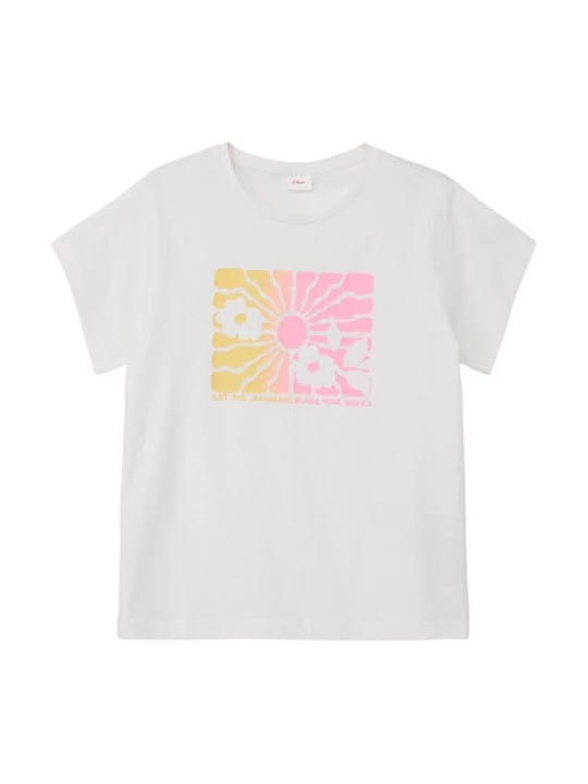 Foto van product s.Oliver Shirt oranje / pink / wit