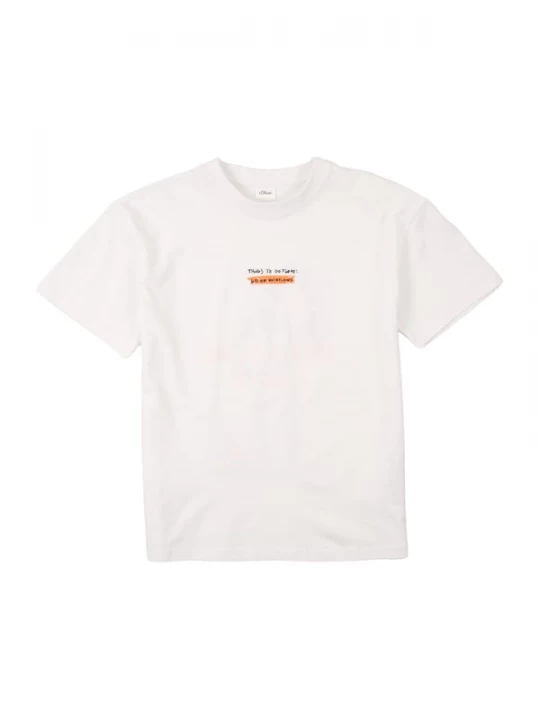 Foto van product s.Oliver Shirt oranje / zwart / wit
