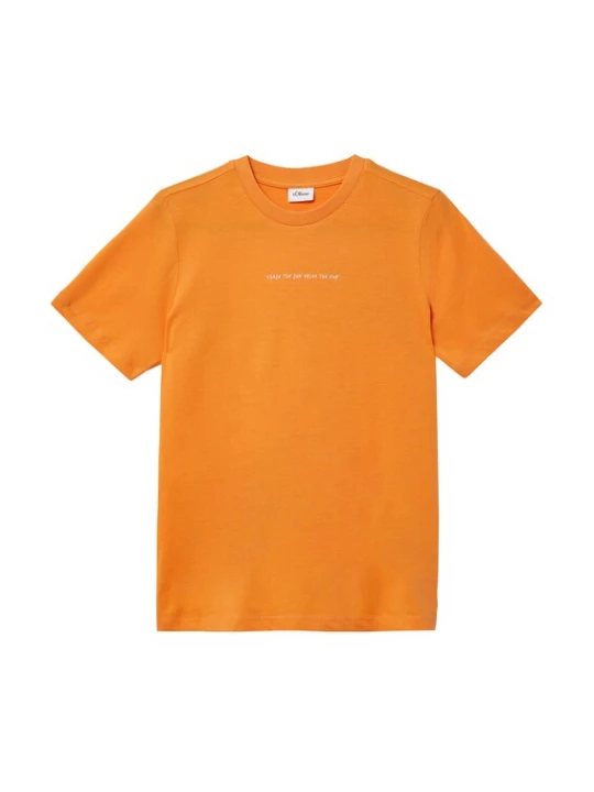Foto van product s.Oliver Shirt oranje / zwart / wit