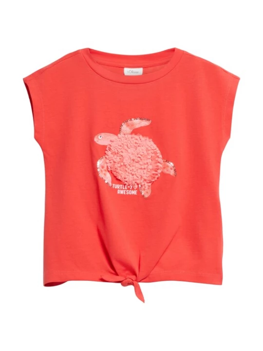Foto van product s.Oliver Shirt oudroze / oranjerood / wit
